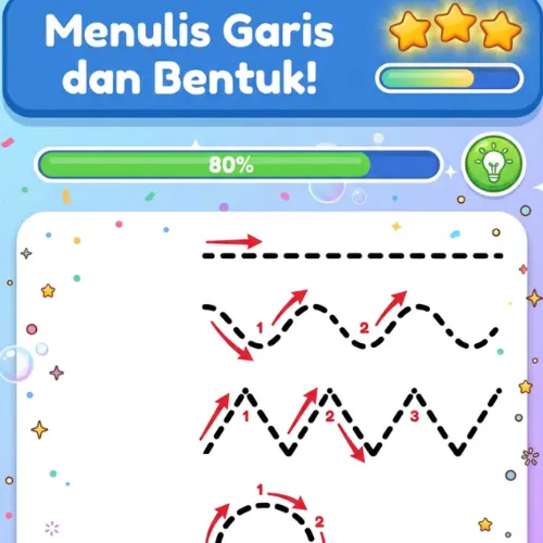 Game edukasi anak Menulis Bentuk